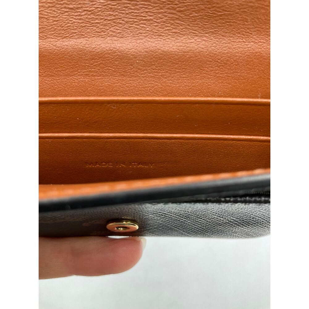 Celine Small Flap Wallet, Canvas- Tan about 4x3 inches - Picture 5 of 7